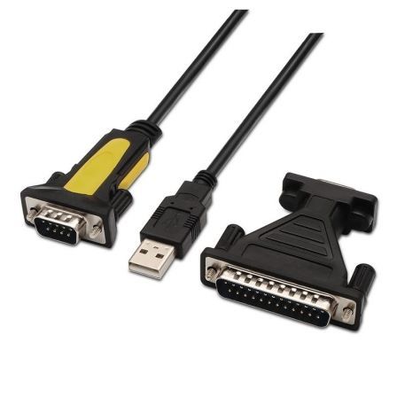 ADAPTADOR AISENS USB A SERIE TIPO A MACHO A RS232 1.8M NEGRO