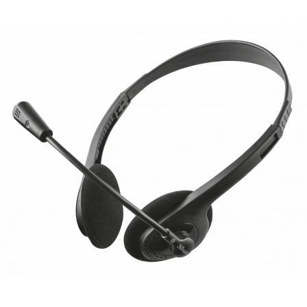 AURICULARES TRUST PRIMO CHAT CON MICROFONO 3.5 NEGROS