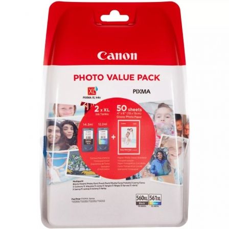 CARTUCHO DE TINTA ORIGINAL CANON PG-560XL CL-561XL MULTIPACK