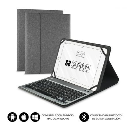 FUNDA CON TECLADO SUBBLIM KEYTAB PRO BLUETOOTH PARA TABLETS DE 10.1