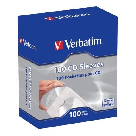 FUNDAS CD-R VERBATIM SLEEVES CAJA 100UDS