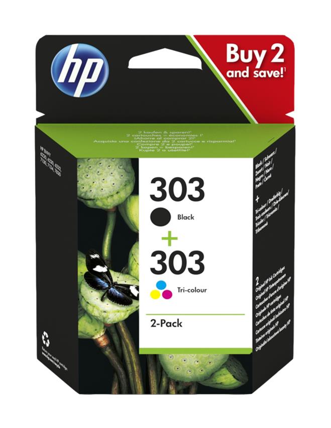 CARTUCHOS HP 303 NEGRO + COLOR PACK ORIGINALES