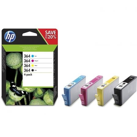 MULTIPACK 4 CARTUCHOS HP 364 NEGRO MAGENTA CIAN AMARILLO