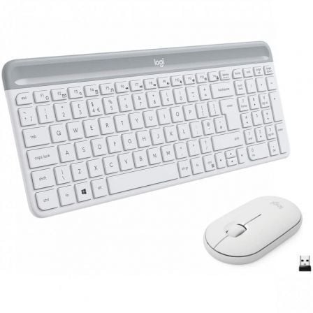 TECLADO Y RATON INALAMBRICOS LOGITECH SLIM COMBO MK470 BLANCO