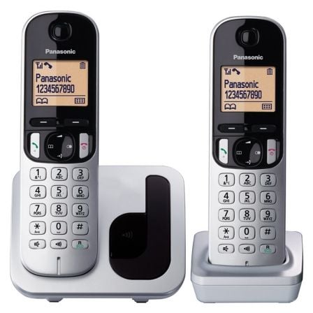 TELEFONO INALAMBRICO PANASONIC KX-TGC212PL PACK DUO PLATA